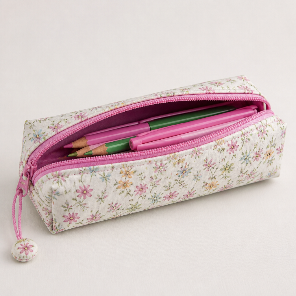 Estuche escolar floral